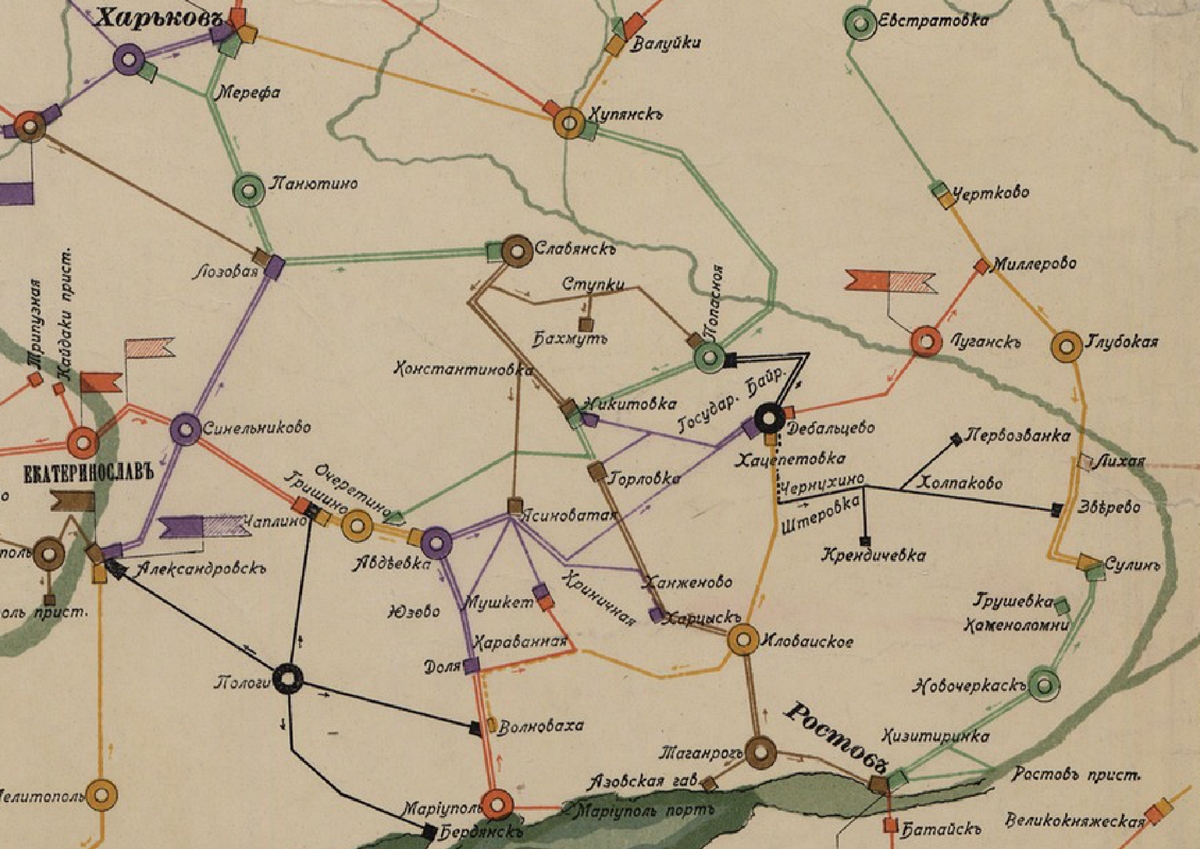 Карта железных дорог луганской области