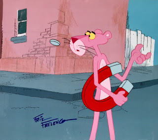 Pink Panther Publicity Drawing - ID: febpinkpanther9431