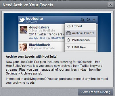 hootsuite archivar mensajes