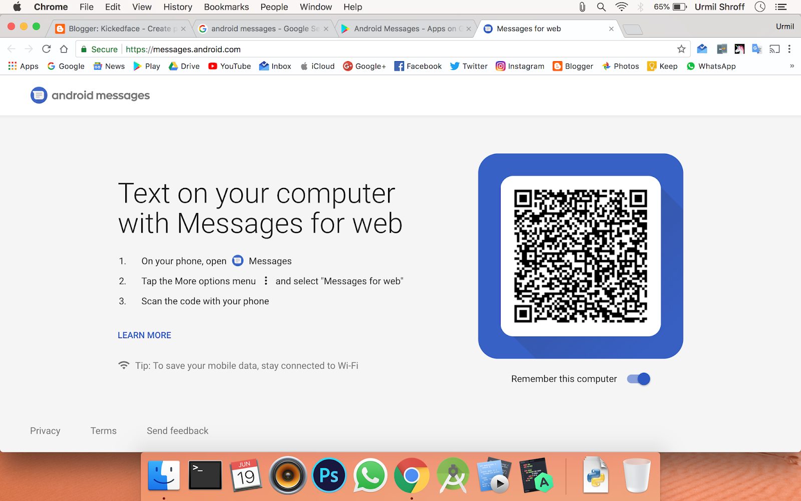 messages web android messages web android