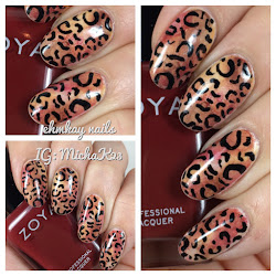 nail leopard nails sponged animal fall ehmkay arts starbucks