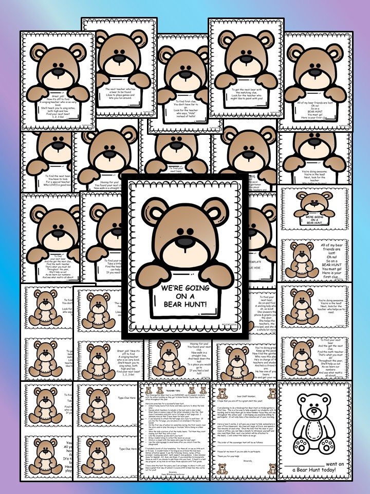 Kindergarten Korner by Casey: We're Going on a Bear Hunt on the First
