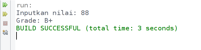 Hasil output program hitung grade