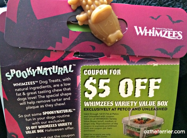 WHIMZEES spookynatural package with $5 off coupon