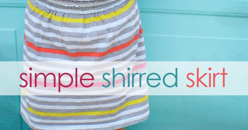 While They Snooze: Simple Shirred Skirt {from an old tank}