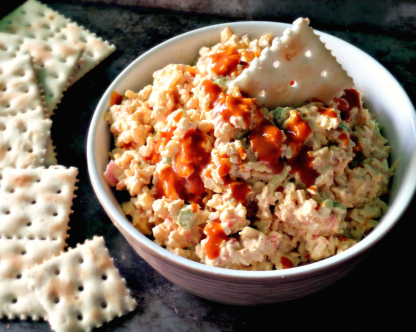 Buffalo Crab Dip w/ Salsa Valentina La Cocina de Leslie