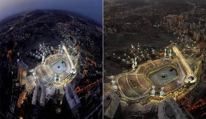 10 Penampakan Ka Bah Dari Langit Yang Indahnya Bikin Rindu Berita Islam