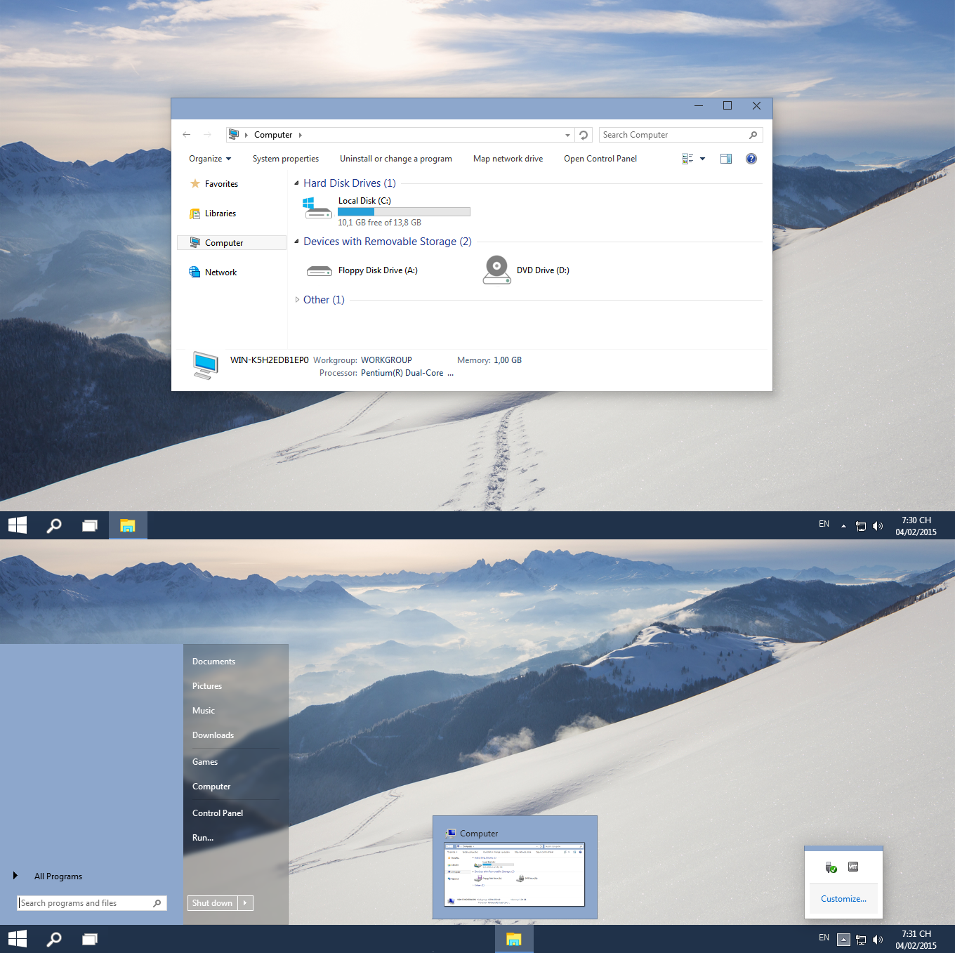Windows10 TP 9926 Default Theme For Windows 7 | Windows10 Themes I ...