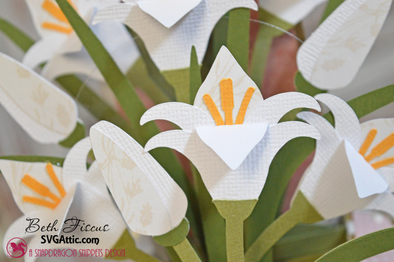 SVG Attic Blog Easter Lily Bouquet Box Card with Beth