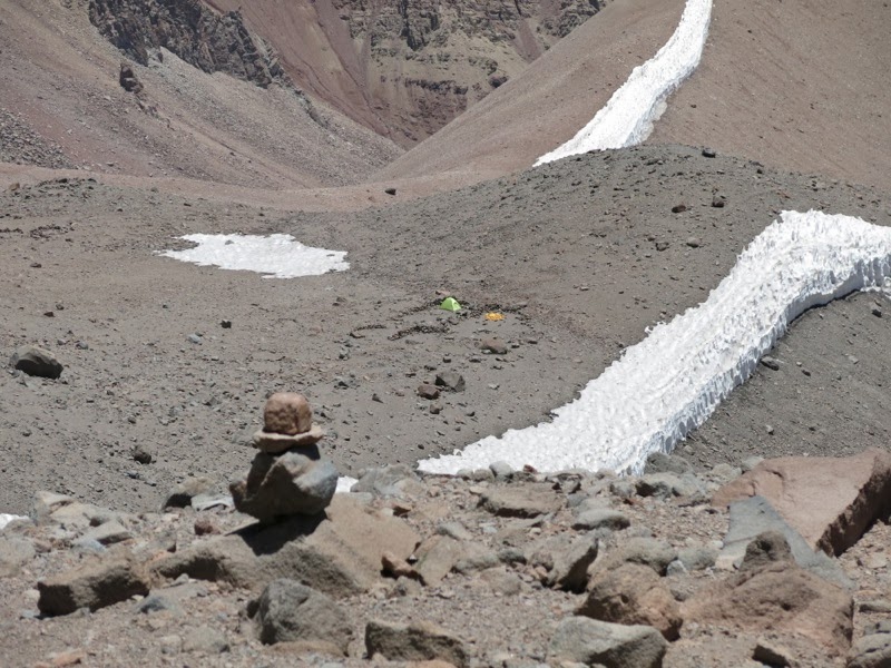 Das Lager auf 4400m von oben