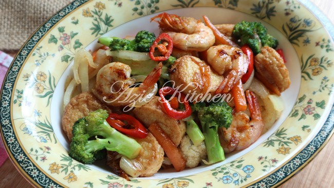 Sayur Campur Goreng Dengan Tauhu Telur Azie Kitchen