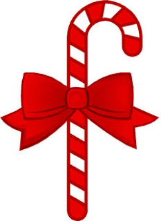 Red Christmas candy cane clip art picture