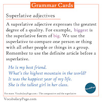 Comparative and the superlative adjectives
