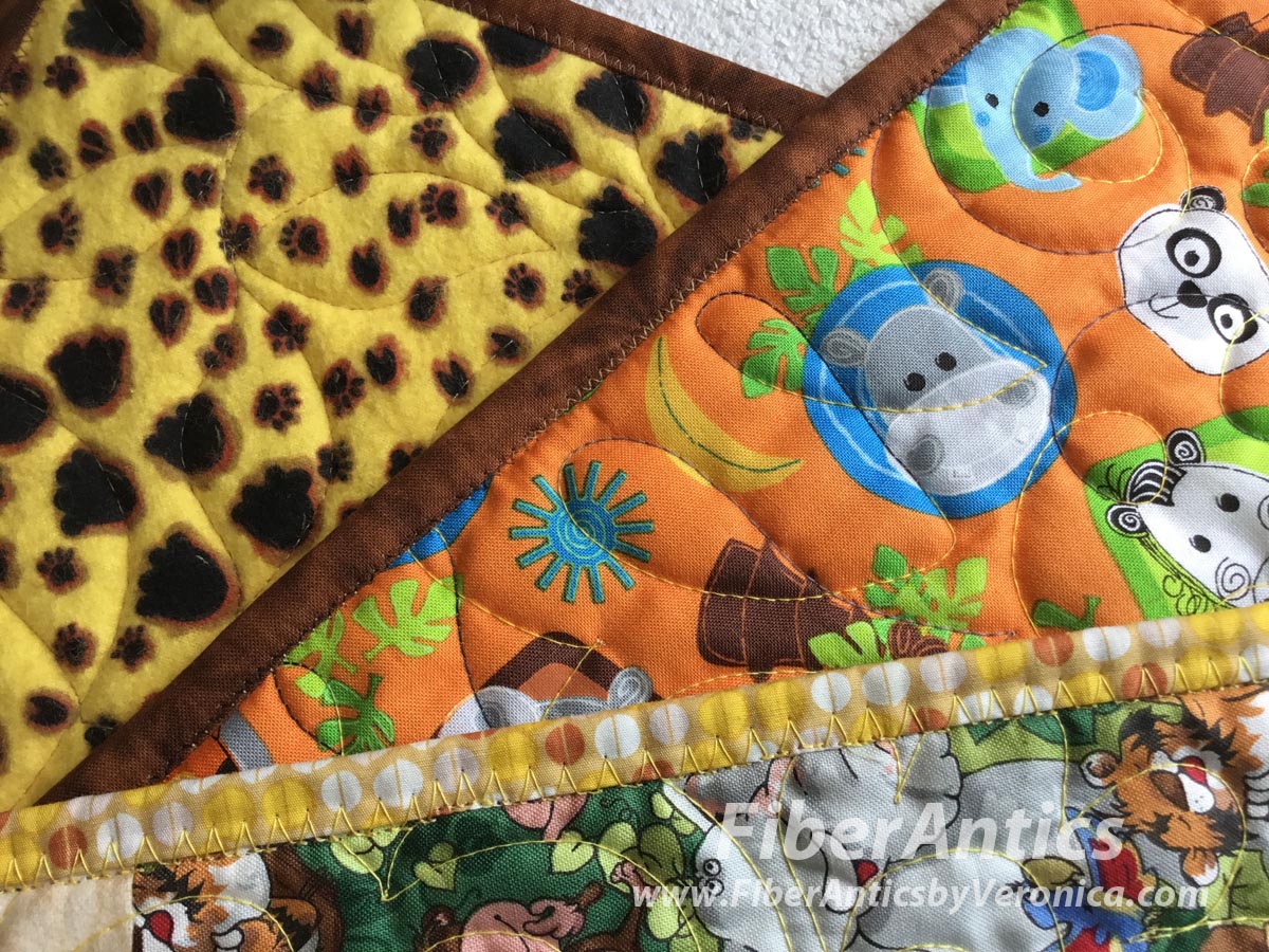 Fiber Antics by Veronica Builtin zigzag stitches for machine sewn