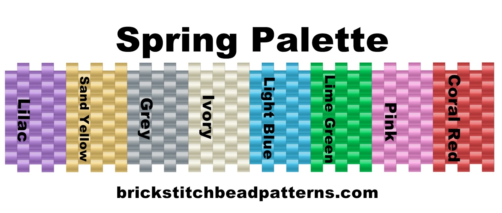 Brick Stitch Bead Patterns Journal Basic Color Bead Palettes