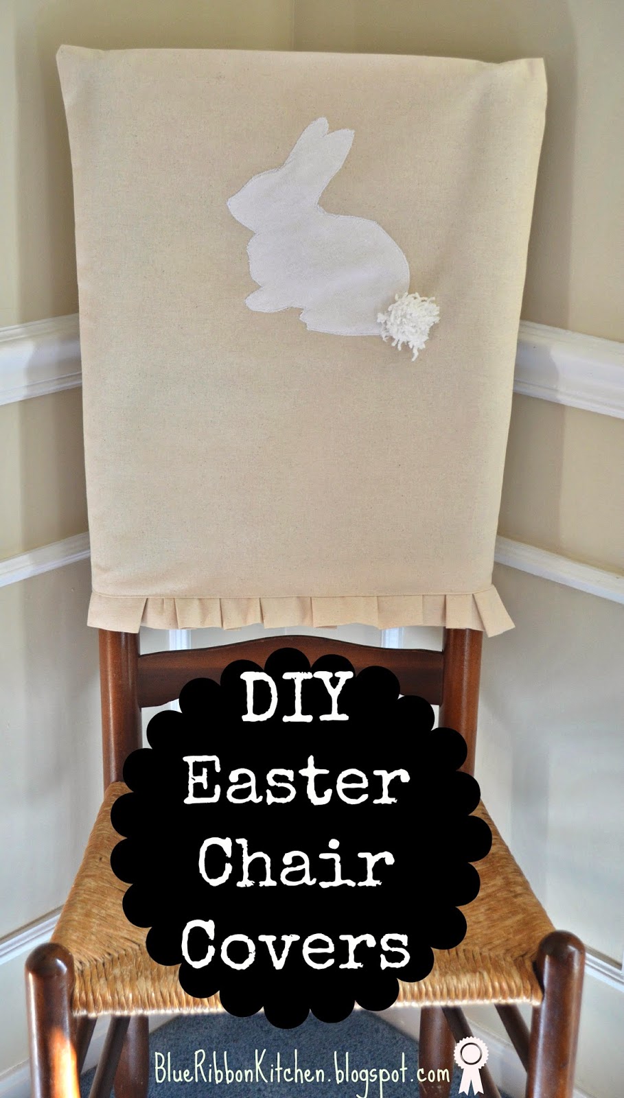 Blue Ribbon Kitchen ADORABLE BUNNY CHAIR COVERS FOR EASTER