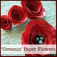 ceramic paper roses