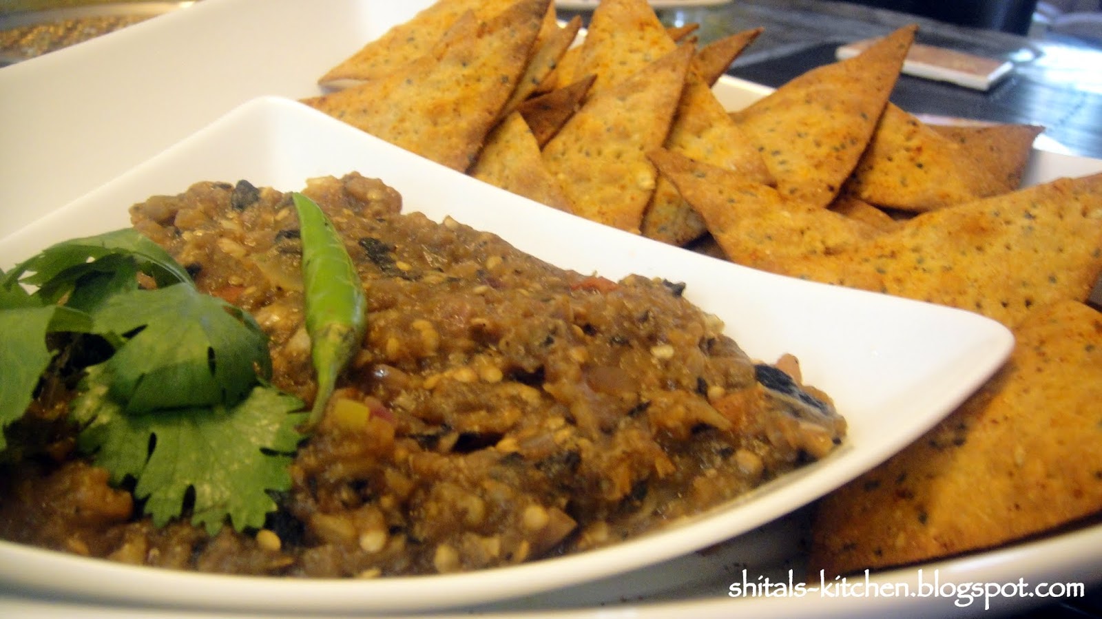 Shital'sKitchen Roasted Garlic & Eggplant Dip