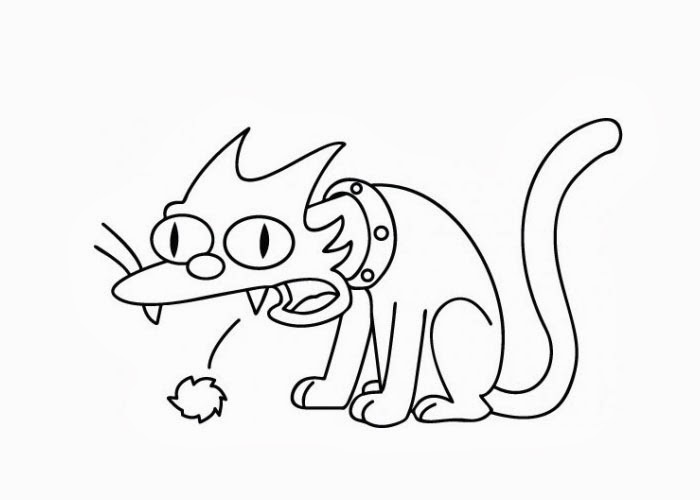 Simpsons Snowball cat coloring pages Free Coloring Pages and Coloring