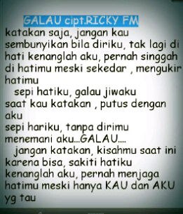 sepi hatiku galau jiwaku