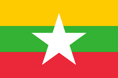 Logo Gambar Bendera Negara Myanmar PNG JPG ukuran 400 px