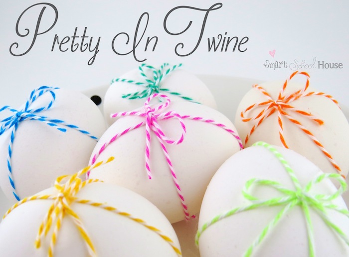 Twine Tied Eggs by Smart School House #Easter