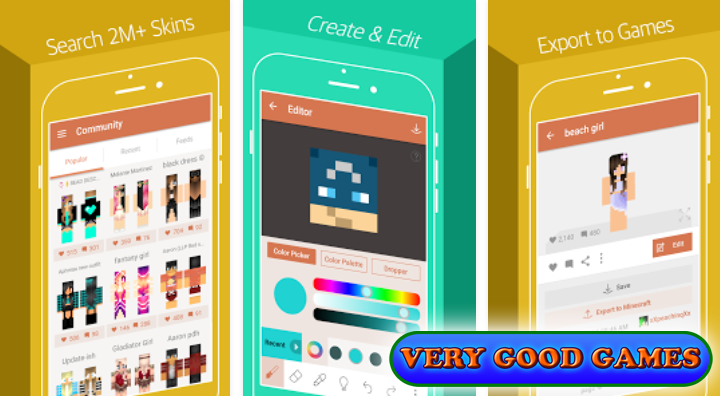 Make a Minecraft skin in Skinseed for Android