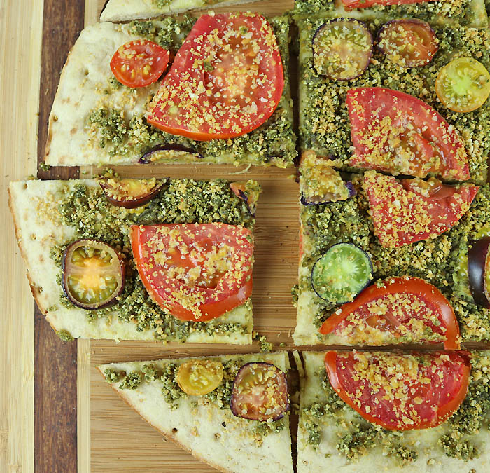 Vegan Pesto Pizza Gina Michele