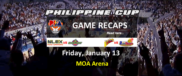 List of PBA Game(s) Friday January 13, 2017 @ MOA Arena