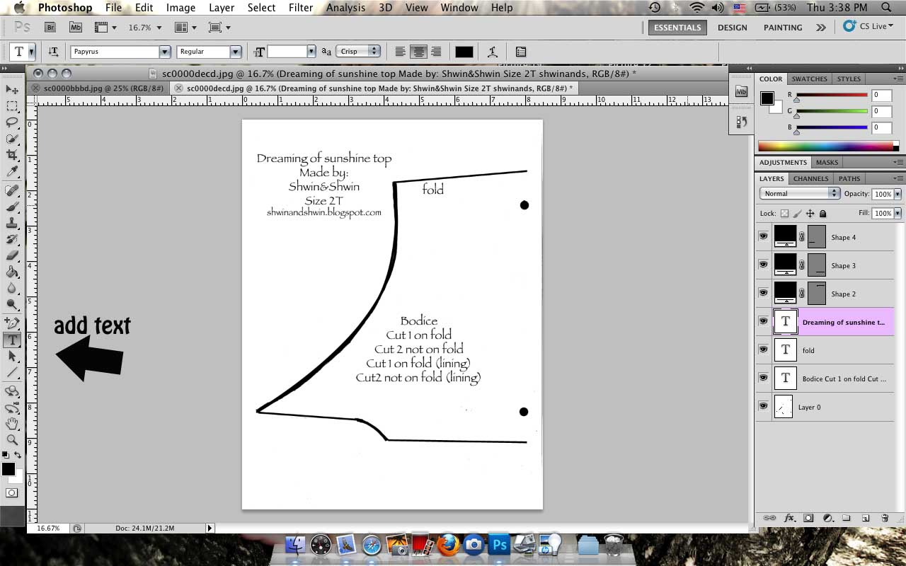 Creating a downloadable Pattern - Shwin & Shwin