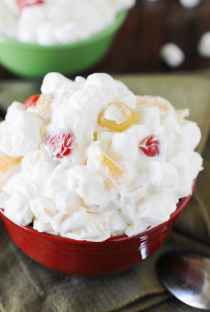 Fruit Cocktail Fluff {a.k.a. Easy Ambrosia Salad} | The Kitchen is My ...