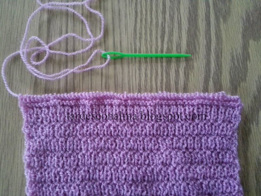 DIY tutorial 2 agujas calceta punto agujas circulares fácil lana