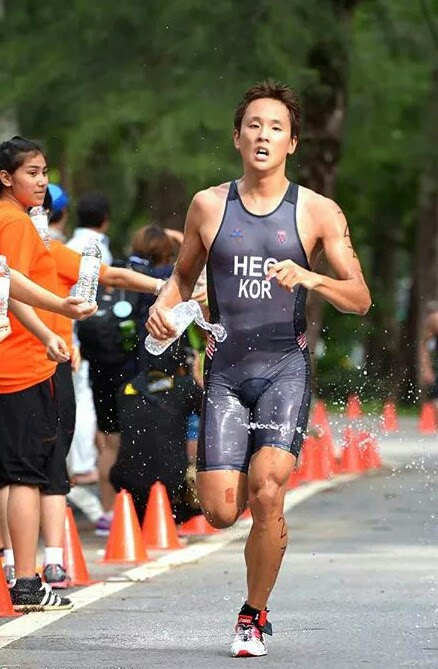 Male Athletes World Triathlon Korea's Heo Min ho Asian Beach Games