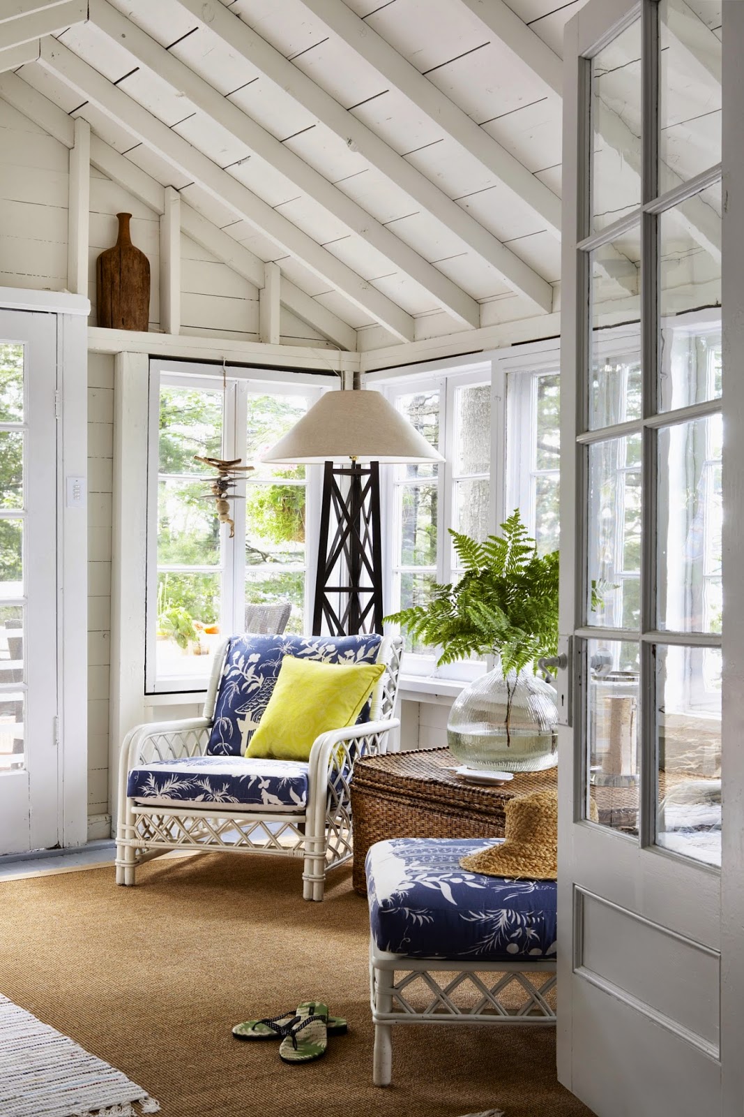 Diseño de Interiores en Azul y Blanco