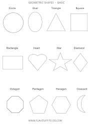 shapes english fun worksheets learning basic geometric following