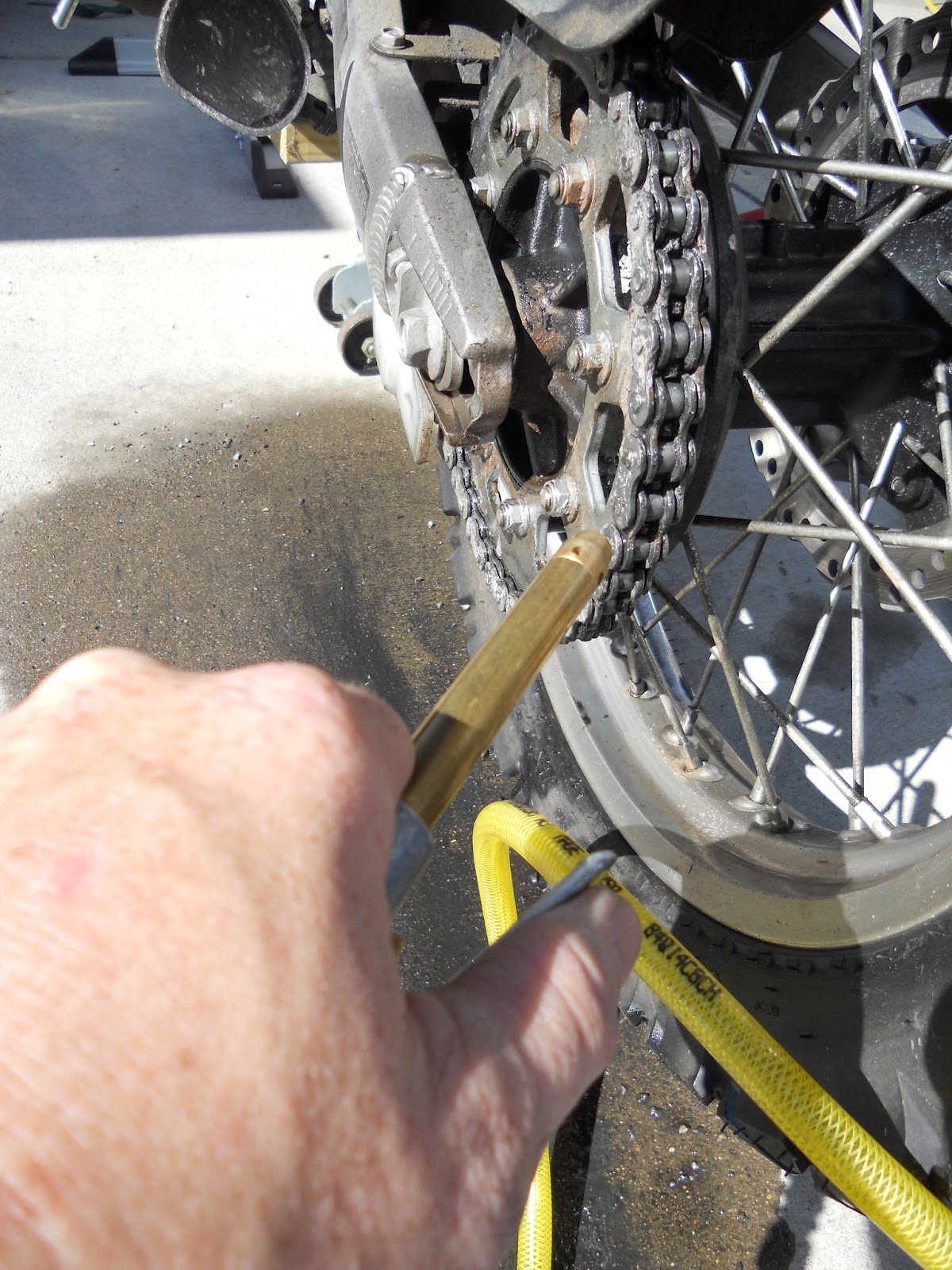 KLR650 Adventures Dirty Jobs on the KLR650 Cleaning the Chain