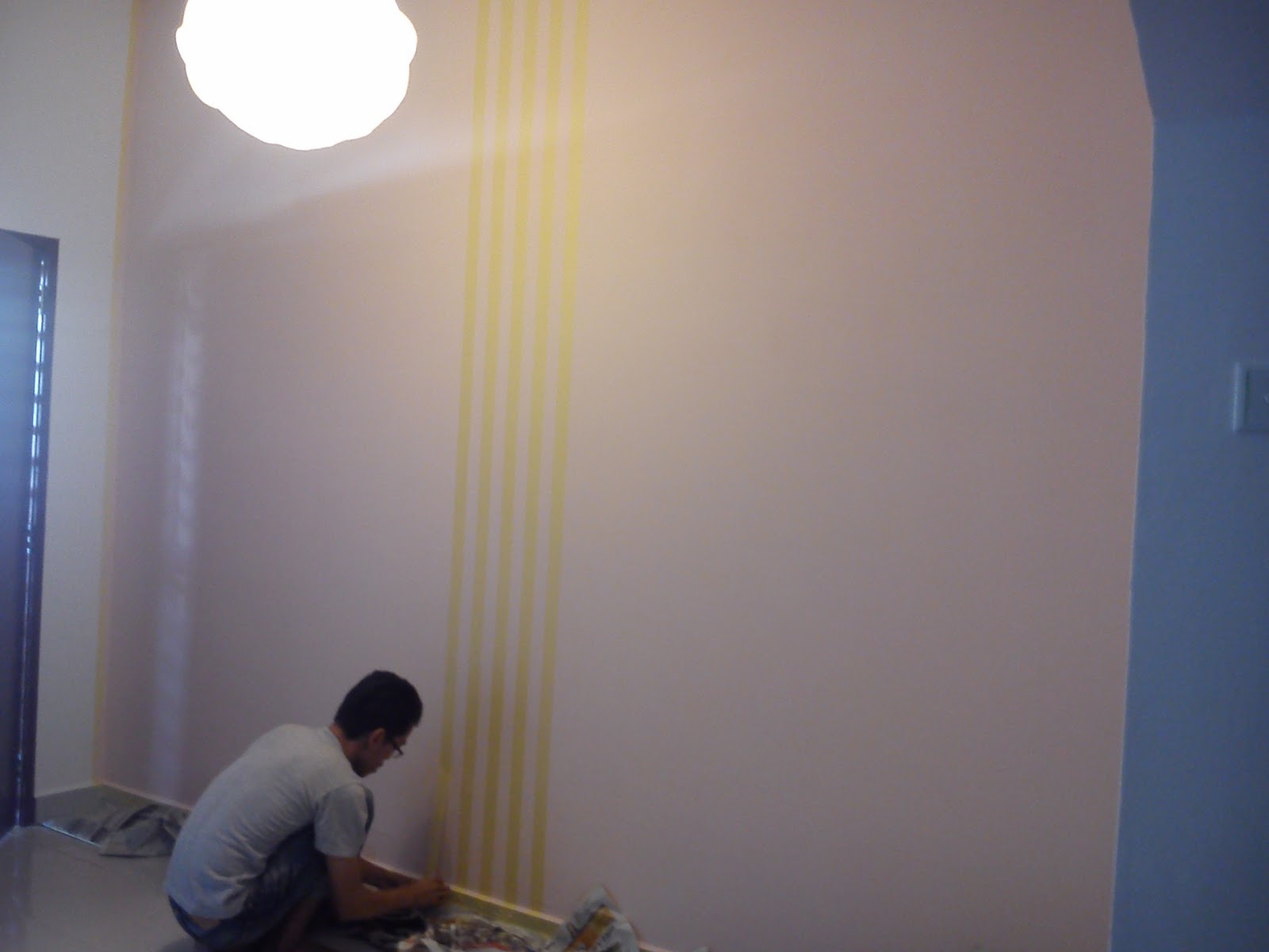 Dekorasi Cara Mengecat Stripes Pada Dinding Rumah Mulakan Mengecat