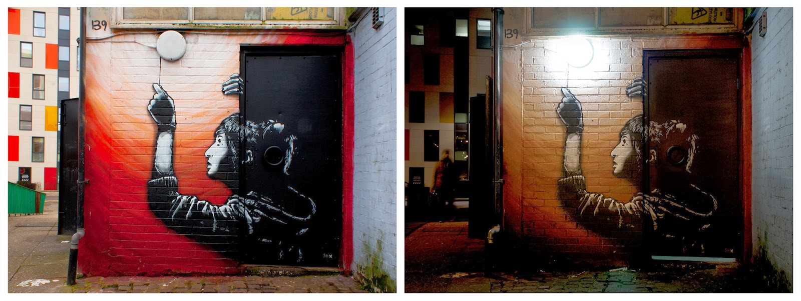 New Street Art Stencil By Spanish Urban Artist Sr. X on the streets of London, UK. 2