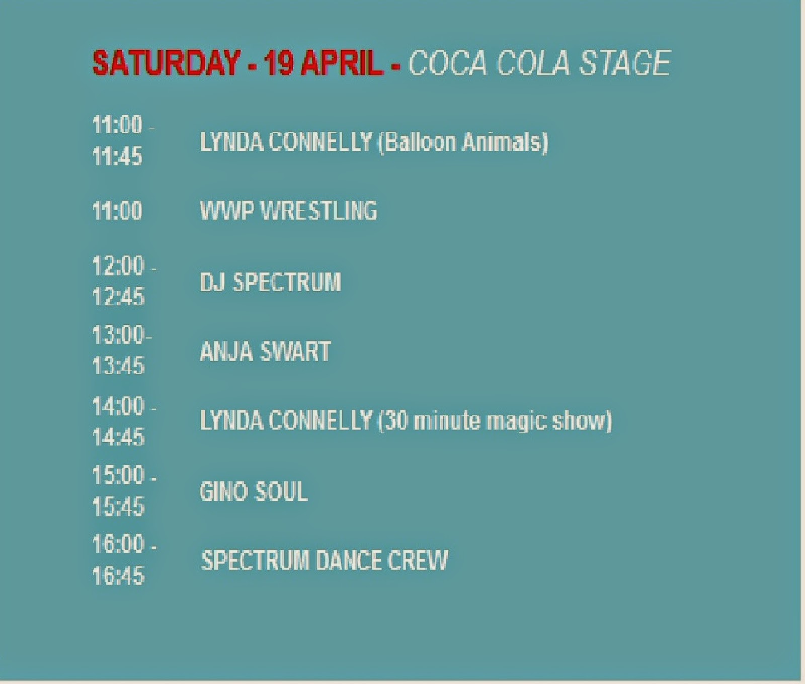 Port Elizabeth ZA 2014 Splash Festival Programme released count down