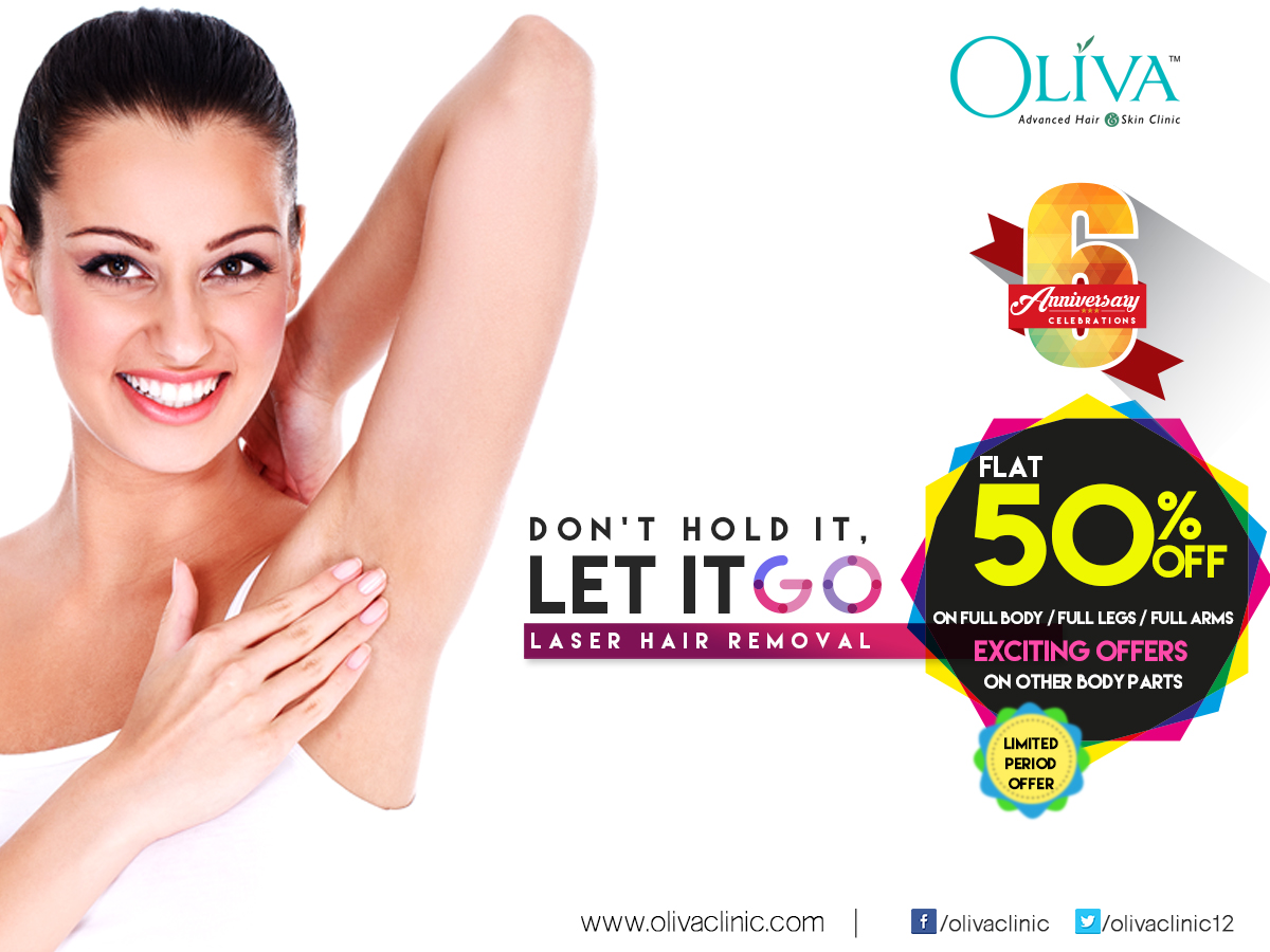 Oliva Clinic- Best Skin and Hair Clinic in Hyderabad and Bangalore: Flat  50% off on Laser Hair Removal in Hyderabad, Bangalore | Laser Hair Removal  Offers