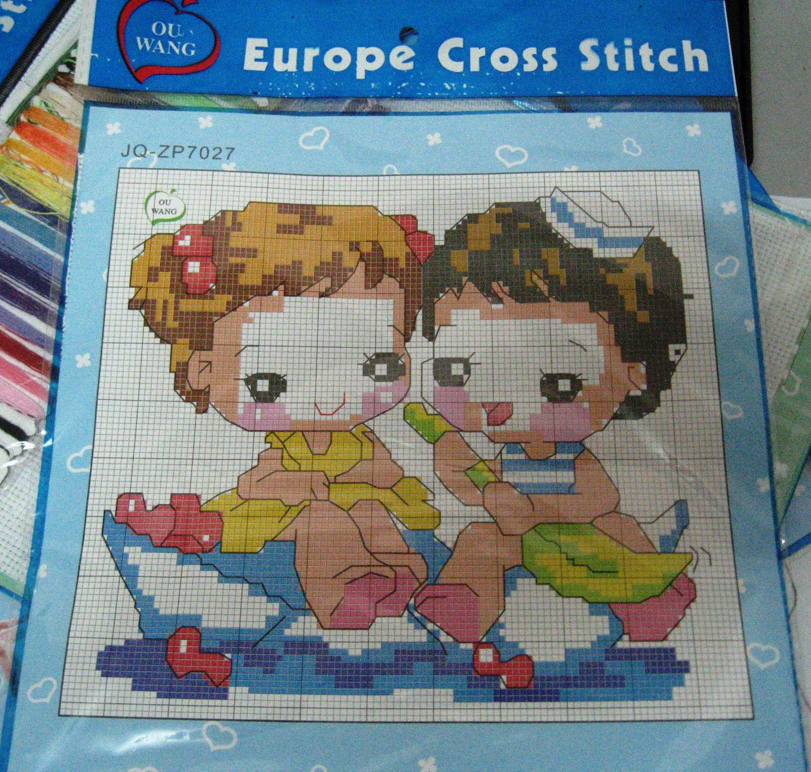 Decraft Shoppe Europe Cross Stitch Kits Little Boy & girl (1) & (2)