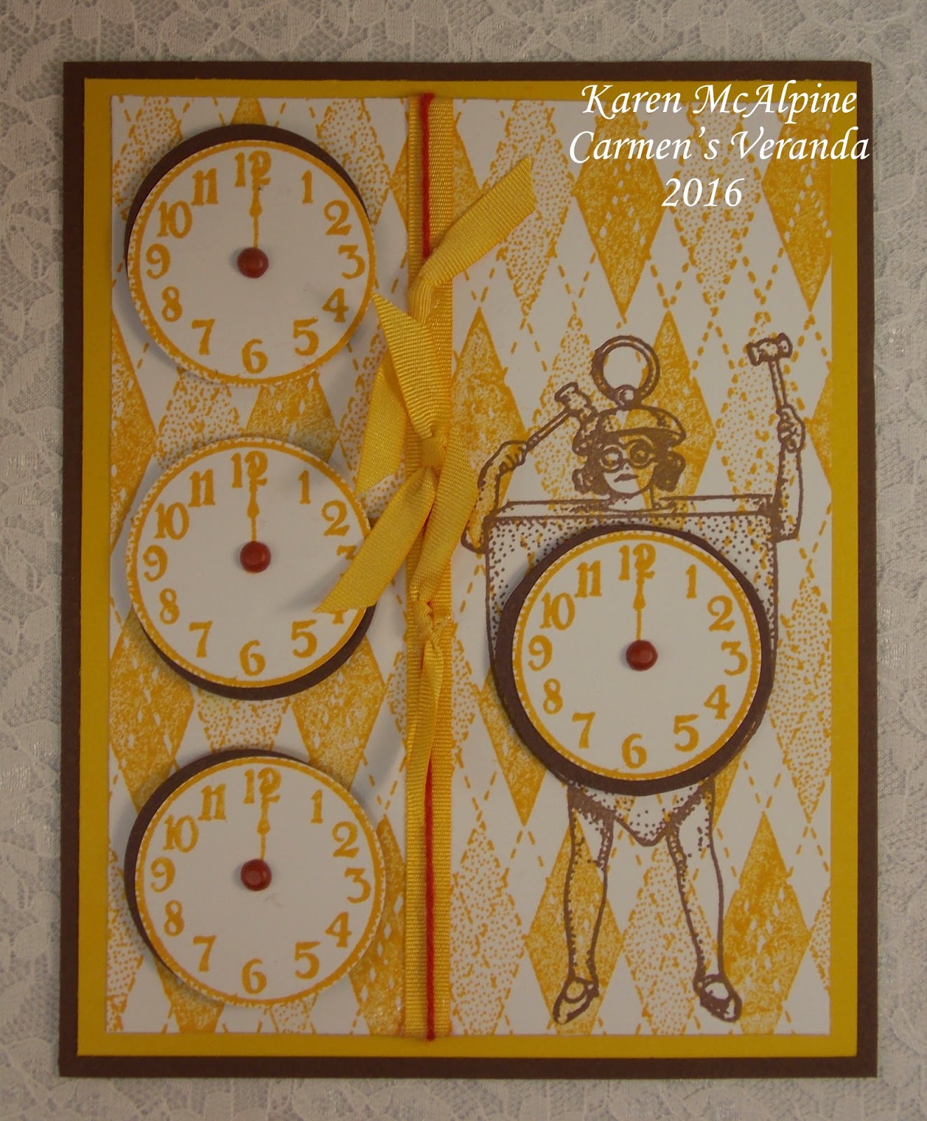 Dreaming and Creating Clock Lady Lost Coast Designs April Challenge