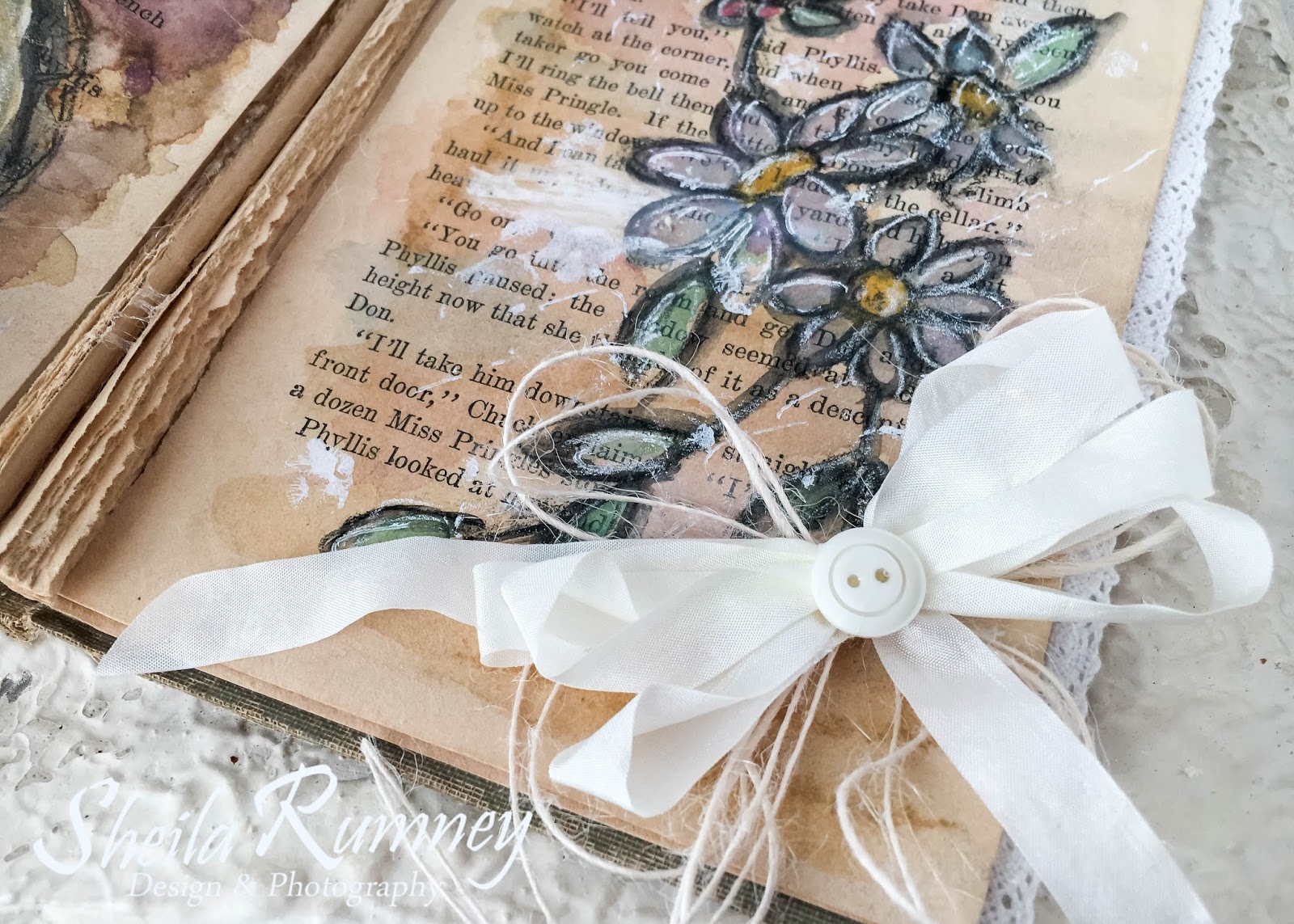 Really Reasonable Ribbon Blog: Flowers, Bows and Lace Journal Page