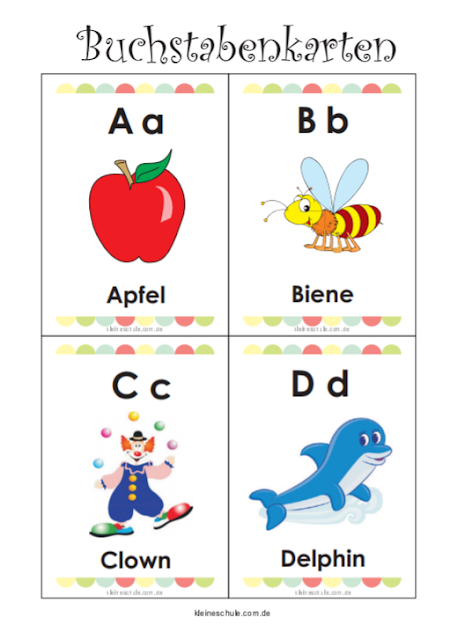 Buchstaben lernen / ABC lernen - Tipss und Vorlagen