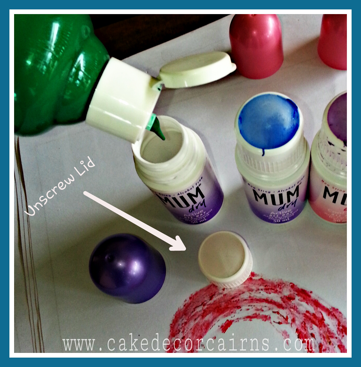 Recycle mum roll on bottles as a fun kids painting activity