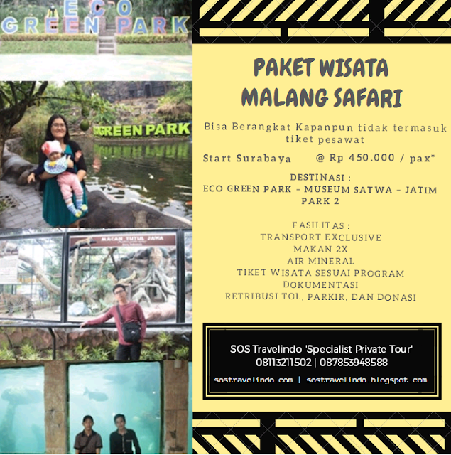 Paket Wisata Malang Safari 1 day tour, Start Surabaya