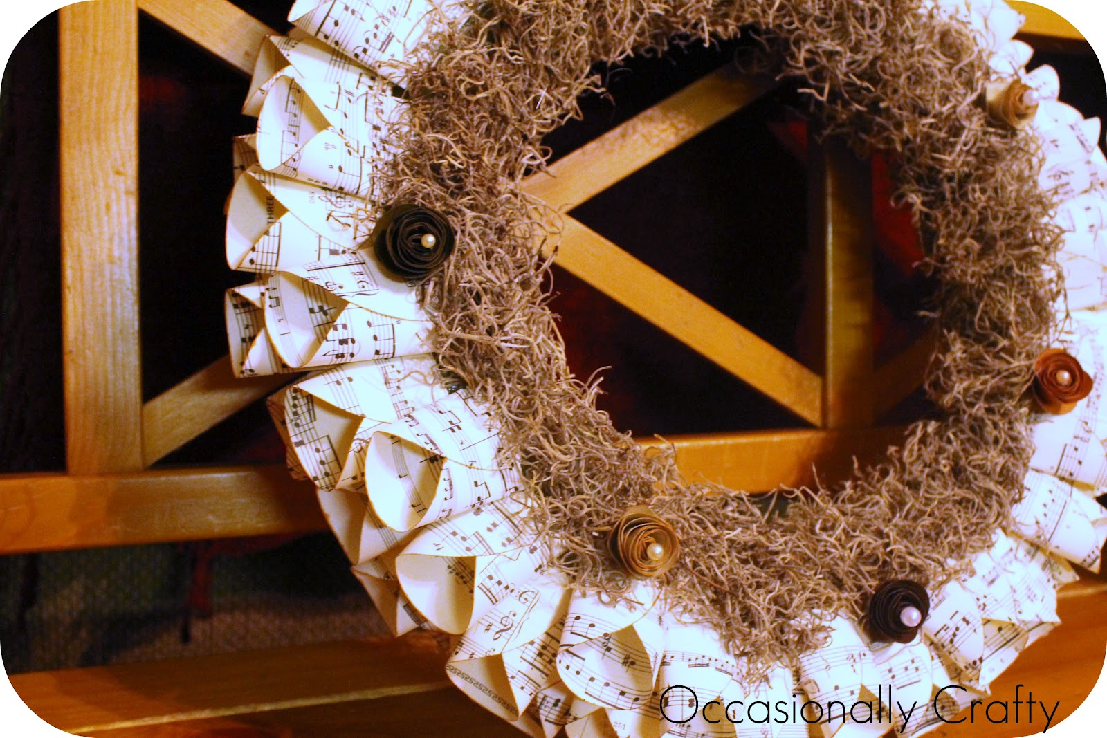 Sheet Music Wreath A Tutorial Occasionally Crafty Sheet Music