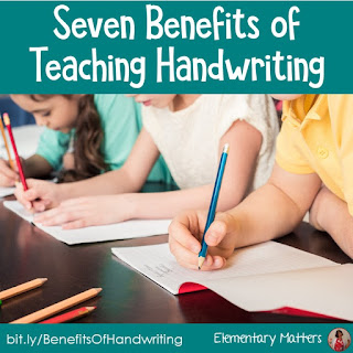 Seven Benefits of Teaching Handwriting: Despite handwriting not being a "tested skill," here are seven reasons why students benefit from writing instruction.