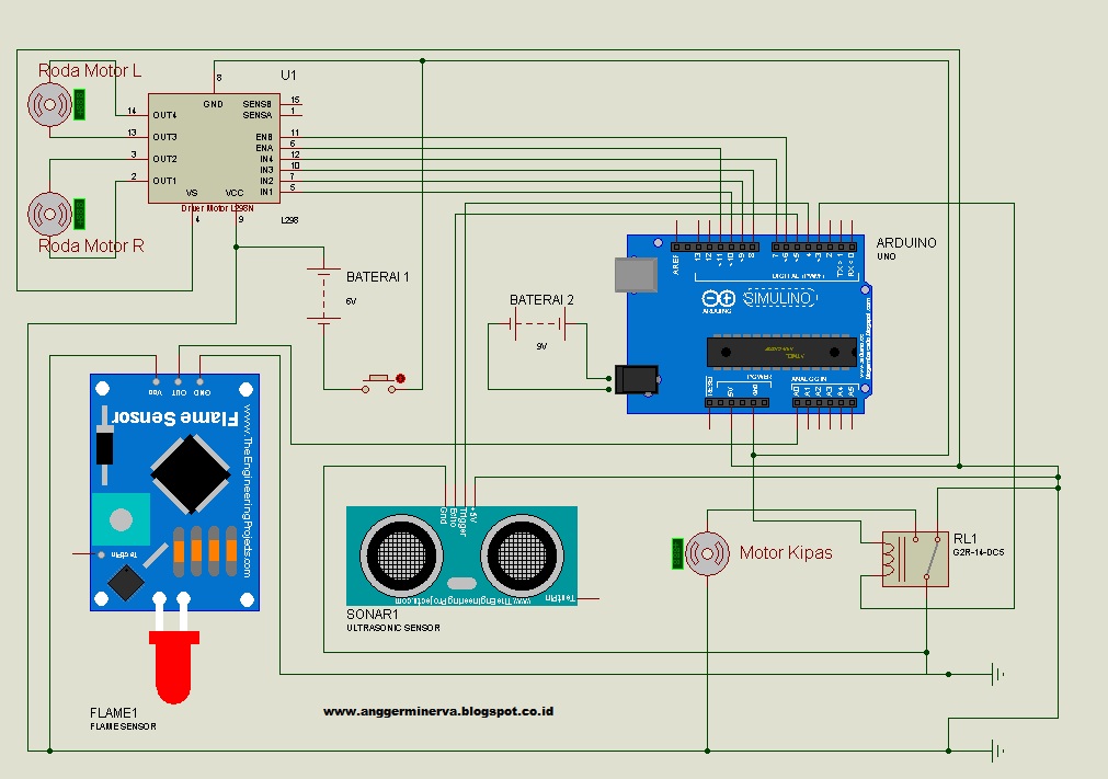 Membuat Robot Pemadam Api - Mikrokontroler Arduino ~ Angger Minerva