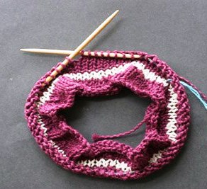Knitting in the round on circular needles